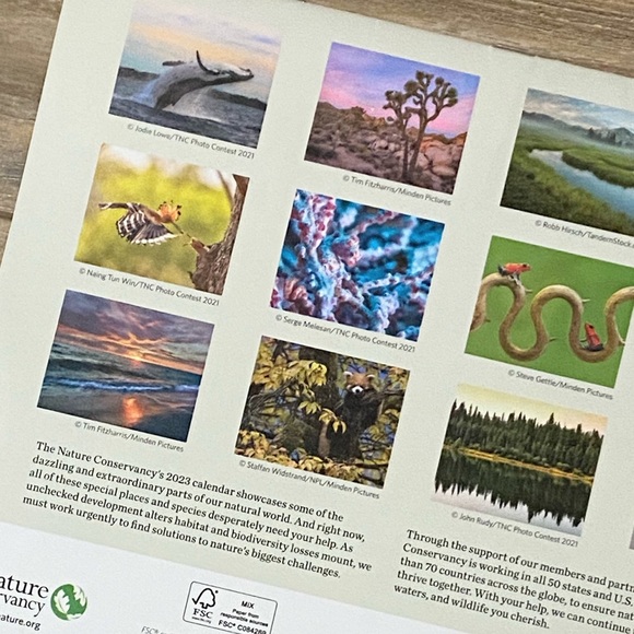 Office The Nature Conservancy 223 12 Month Calendar Poshmark